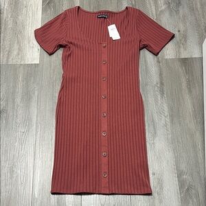 Abercrombie & Fitch Ribbed Midi Dress / Size M NWT